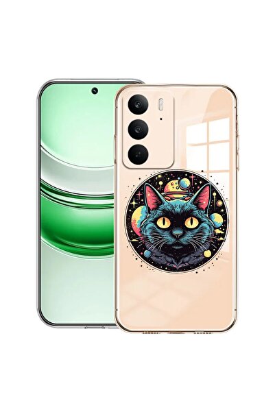 bestcase Husă transparentă din silicon pentru Realme C71, Mystic Black Cat, 2...