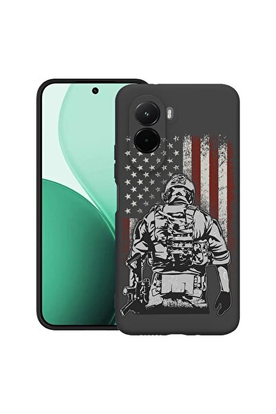 bestcase Θήκη TPU Υπέρλεπτη Συμβατή με Poco M7, με σχέδιο Αμερικανού Στρατιώτ...