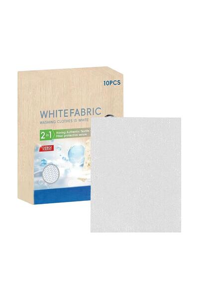 Choice A 10 Sheets White Fabric Dye Washing Machine Whitener for Clothes, Res...