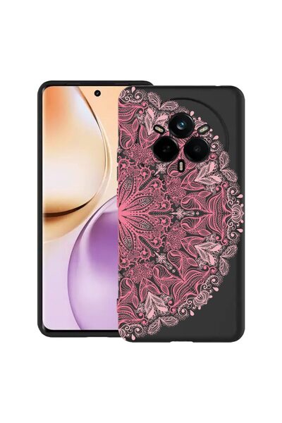 bestcase Husă pentru Realme 14 Pro Plus 5G, Roz Dantelă, Silicon Subțire 0.8M...