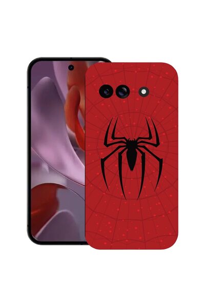bestcase Калъф за Google Pixel 9a, Spider, Тънък силиконов 0.8ММ, Противоудар...