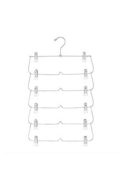 Choice white Skirt Hanges Space Saving, Pants Hangers with Clips 6 Tier,Close...