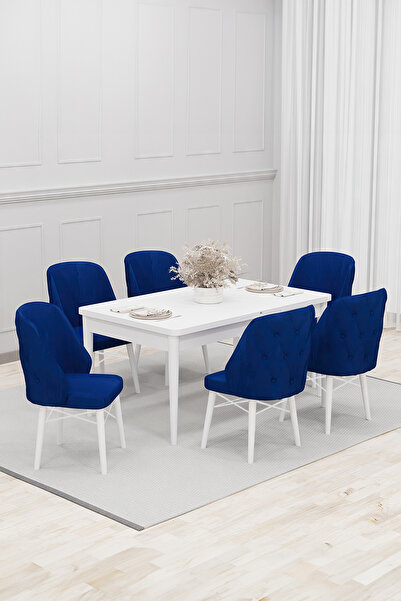 Bella Set masă și scaune Babyface Royal 80 x 130-170 Masă extensibilă și 6 sc...