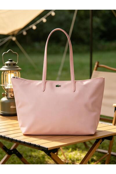 Lacoste Kids Women's Capacity Zipper Handbag Single Shoulder Bag Tote Bag Lar...
