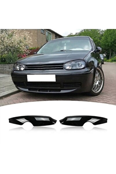 DELUXETUNING Headlight Eyelids compatible with VW GOLF 4 IV 1998-2005, with c...