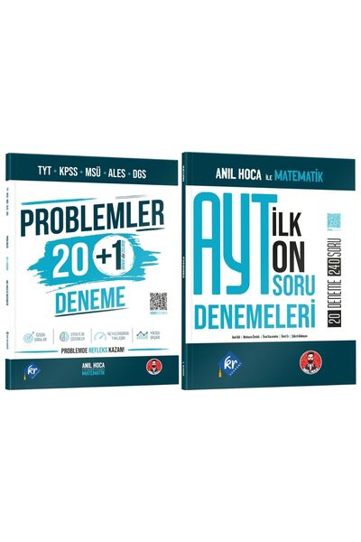 KR Akademi Yayınları Anıl Hoca TYT KPSS MSÜ ALES DGS Problemler 20+1 ve AYT İ...