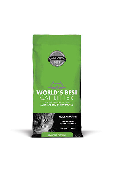 World's Best Cat Litter أفضل فراش قطط متكتل في العالم 28 رطل. حقيبة