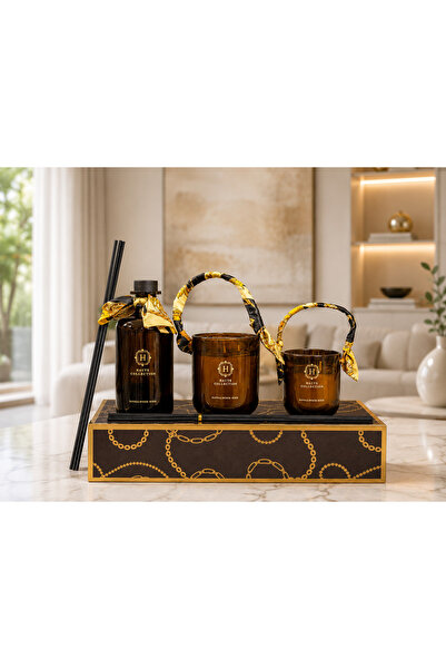 GATO SHOP Haute Collection Sandalwood Rose Lüks Oda Kokusu ve 2’li Mum Seti |...