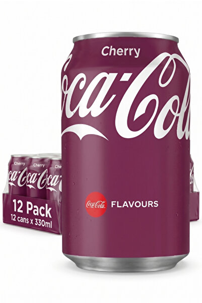 Coca-Cola Băutură Răcoritoare Carbogazoasă, Cherry, 12 x 330ml, Aromă de Cireșe