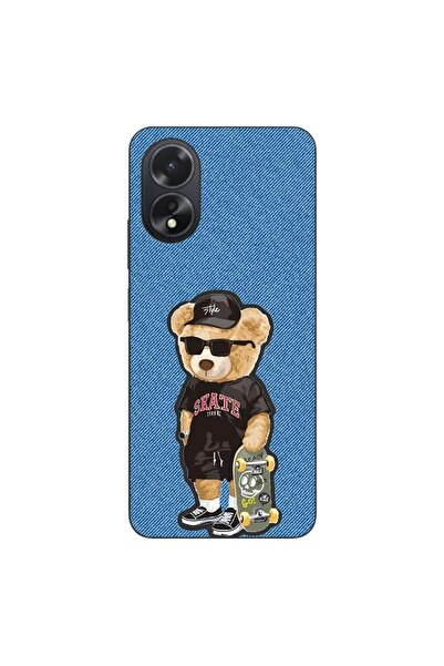 OEM Husa compatibila cu Oppo A18 4G Silicon Gel Tpu Model Bear Skate Fashion