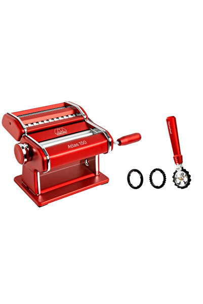 Marcato Set Masina de paste RED PLUS si Pastawheel RED