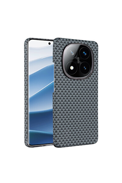 UnDePlus Xiaomi Redmi Note 15 Pro 4G Kılıf Kevlar Desenli Karbon M-Safe Magne...