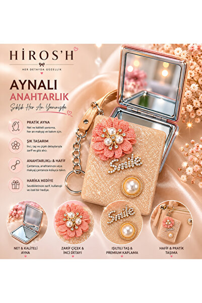 HİROS'H Dekoratif Mini Cep Aynası