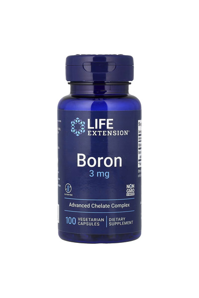 Life Extension Boron 3 mg, Vitamin B2, Supports Healthy Bones, Optimal Bone M...