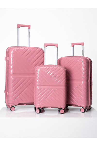 WAF Unbreakable Polypropylene Luggage Set TSA Lock 360 Spinner Wheels Flexibl...