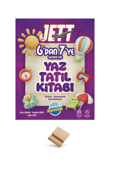 Ünlüler Karması JETT 6'dan 7'ye Yaz Tatili Kitabı + Telefon Standı