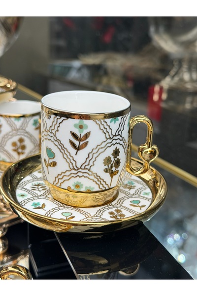 Ulus Home 6 Kişilik Porselen Trend Kahve Fincan Takımı