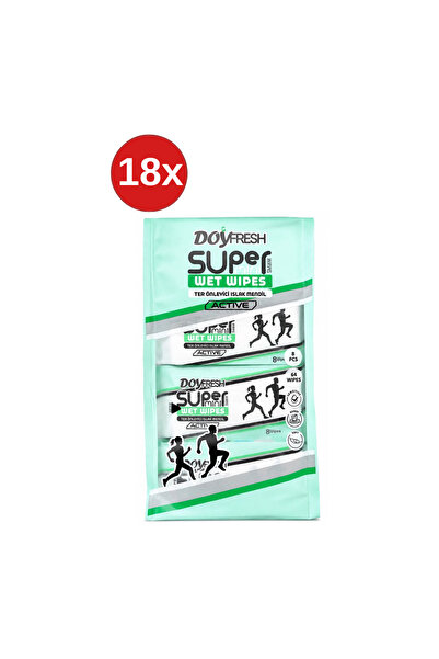 DOYFRESh 18x Șervețele umede de buzunar MINI Antiperspirante 8x8 bucăți