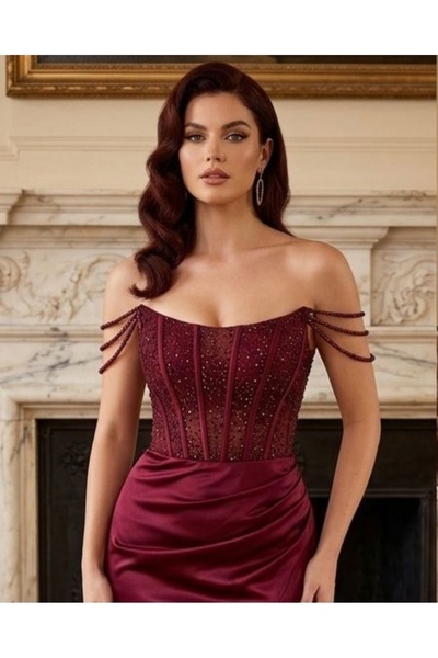 G&H UNDERWEAR Evening Dress Burgundy