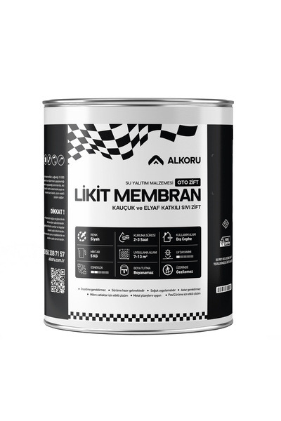 ALKORU 5 KG Oto Zift Kauçuk ve Elyaf Katkılı Sıvı Su Yalıtım Malzemesi