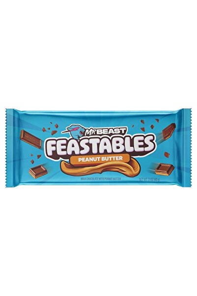 Mrbeast Feastables Peanut Butter Chocolate Bar, 60 g