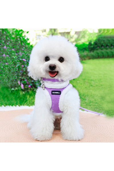 Sunbell Plush Dog Collar Set – Soft Cat and Dog Leash, Walking Rope and Colla...