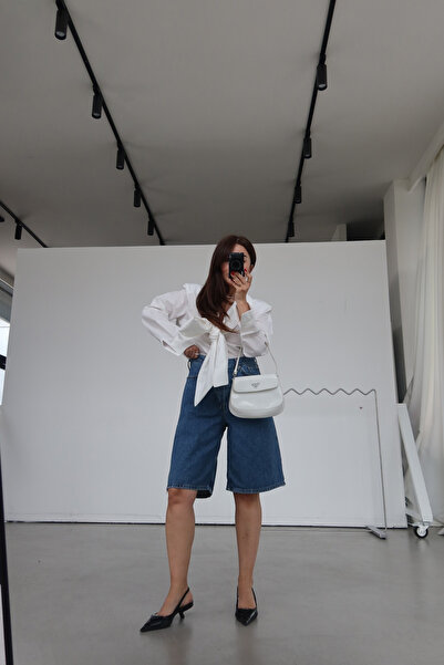 Özge Özgenç Basic Denim Bermuda Şort