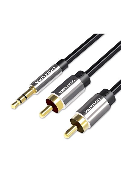 Vention Kabel audio 3,5 mm mƒôski na 2RCA mƒôski 3m czarny