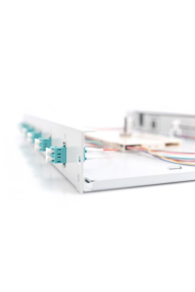 Digitus LWL Splei√übox 1HE best√ºckt 6x LC DX OM3 grau