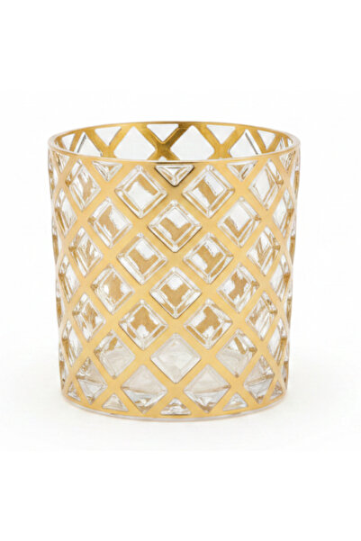 AKDC Acrylic Tumbler with Golden Diamond Lattice Design | 200 ml