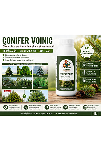 Fermierul Fericit Biostimulator Gard Viu și Tuia 1L – Fertilizant pentru Coni...