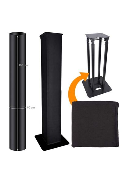 DNA TOTEM TOWER SCRIM BK material negru lycra os.