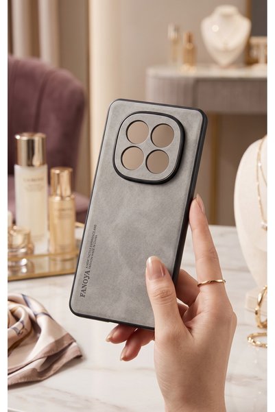 TechTrove Redmi Note 15 Pro 4G İçin Uyumlu Deri Tasarımlı Elde Kaymaz Sararma...