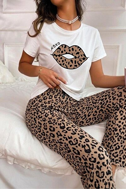 ZAYAHOMEWEAR New KİSS Süpersoft Kısa Kollu Pijama Takım