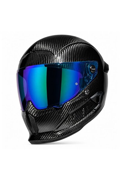 GÜMRÜK BEY RUROC Atlas 4.0 Liquid Carbon Kapalı Motosiklet Kaskı, Revo Clear ...