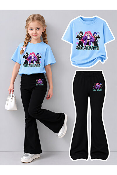 YUNAYT Set de pantaloni evazați și tricou spaniol pentru fete