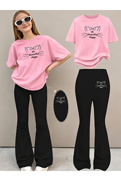YUNAYT Set de pantaloni evazați și tricou spaniol pentru fete