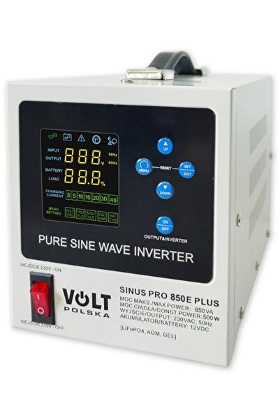 Volt Przetwornica POLSKA SINUSPRO 850E PLUS 2/230V (500/850W) [AGM, GEL, LiFe...