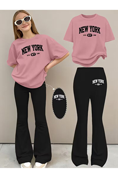 YUNAYT Set de pantaloni evazați și tricou spaniol pentru fete