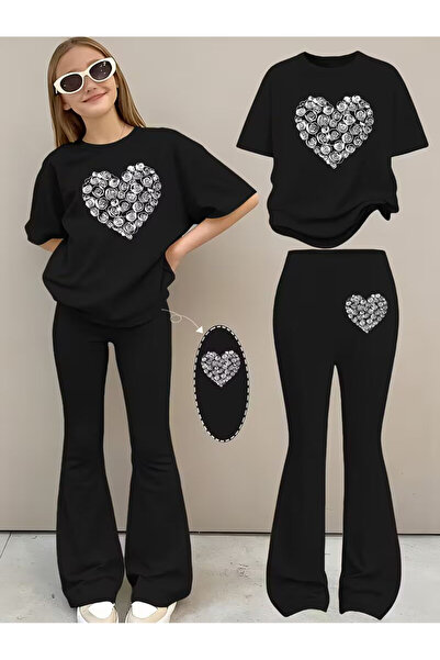 YUNAYT Set de pantaloni evazați și tricou spaniol pentru fete