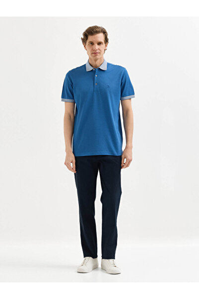 Karaca Mavi T-Shirt-Polo Yaka Tişört