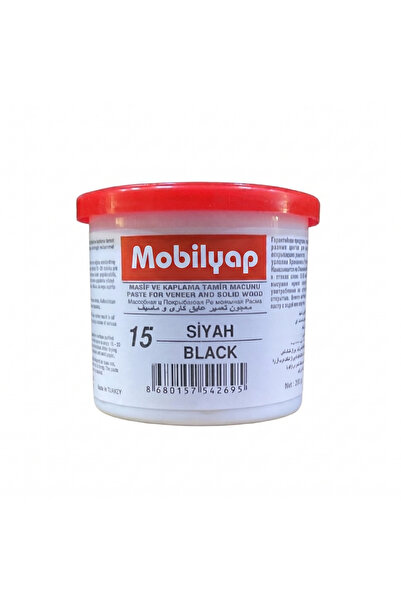 Mobilyap Siyah Ahşap Mobilya Parke Tamir Dolgu Macunu Çatlak Çizik Giderici K...