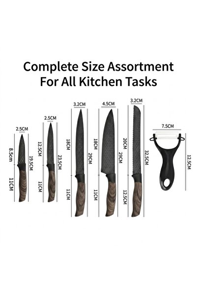 OSOOKE Professional Kitchen Knife Set with Ergonomic Patterned Handles, Compl...