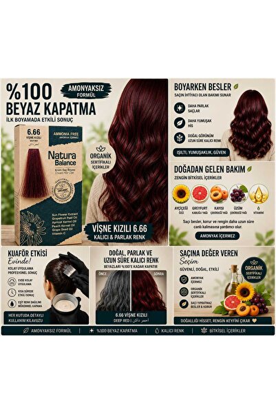NATURABALANCE Natura Balance Kalıcı Krem Saç Boyası – Amonyaksız Formül – VİŞ...