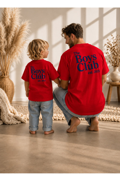 LORVEX Father Son Combination T-Shirt Oversize 100% Cotton Family Combination...