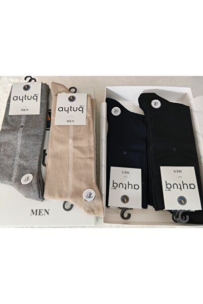 Aytuğ&Mısırlı Aytuğ 14031 Seamless Bamboo Men's Socks 12-Piece Assortment Soc...
