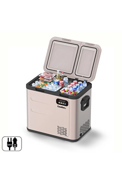 Coolist CLK60D 12/24V/220Volt 59 Litre Çift Bölmeli Outdoor Kompresörlü Bluet...