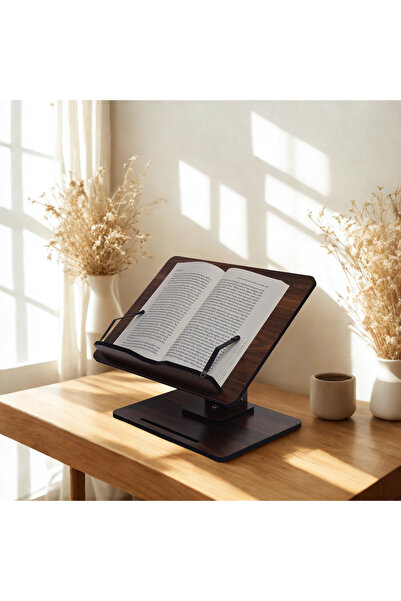 Gülse Ahşap Kitap Okuma, Laptop ve Tablet Standı Yükselebilir Ayarlanabilir 3...
