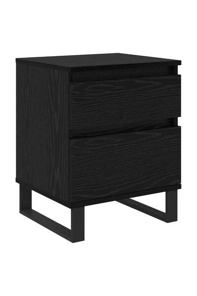 vidaxl Dulap de noapte Stejar Negru 40 x 35 x 50 cm Lemn compozit