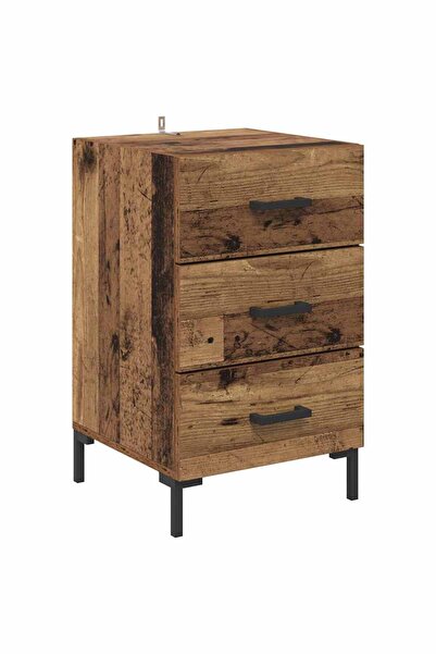 vidaxl Dulap de noapte Stejar Artizanal 40 x 40 x 66 cm Lemn compozit